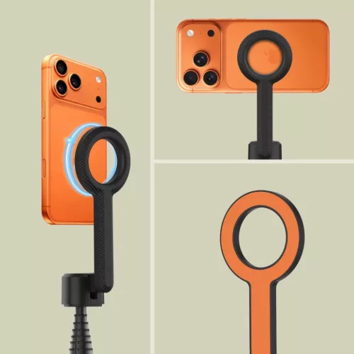 Tech-protect L10s Magsafe Bluetooth Selfie Stick Tripod Black/orange-5906302352807 10 kép