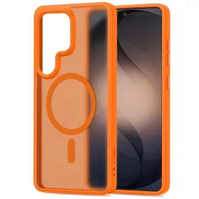 Samsung Galaxy S26 Ultra Tech-protect Magmat Magsafe tok, Matt Narancs-5906302390762 2 kép