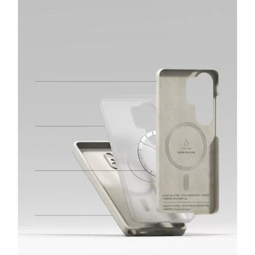 Samsung Galaxy S26 Ultra Ringke Silicone Magnetic Magsafe tok Beż-8800328814752 6 kép