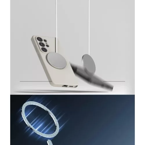 Samsung Galaxy S26 Ultra Ringke Silicone Magnetic Magsafe tok Beż-8800328814752 7 kép