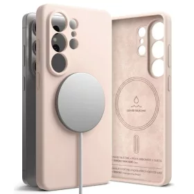  Samsung Galaxy S26 Ultra Ringke Szilikon Mágneses Magsafe tok Rózsaszín Homok