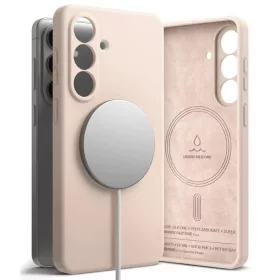   Samsung Galaxy S26 Plus tok Ringke Silicone Mágneses Magsafe Rózsaszín homok tok