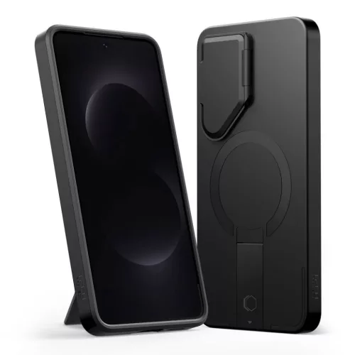 Samsung Galaxy S26 Tech-protect Kevlar Aura Magsafe tok Czarno-Pomara�-5906302352401 2 kép