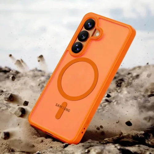 Samsung Galaxy S26 Tech-protect Magmat Magsafe tok Matte Orange / Tok-5906302390748 7 kép