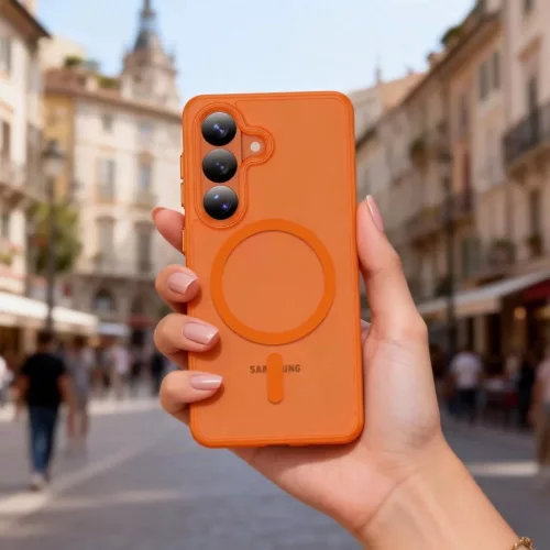 Samsung Galaxy S26 Tech-protect Magmat Magsafe tok Matte Orange / Tok-5906302390748 8 kép