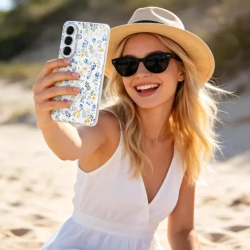 Samsung Galaxy A57 5G Tech-protect Flexair tavaszi virágok tok-5906302392025 6 kép