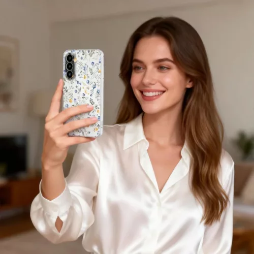 Samsung Galaxy A57 5G Tech-protect Flexair tavaszi virágok tok-5906302392025 8 kép