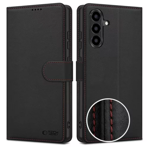 Samsung Galaxy A57 5G Tech-protect Wallet tok Fekete/Piros-5906302392186 1 kép