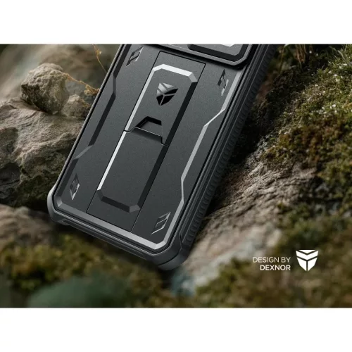 Samsung Galaxy S26 Dexnor tok kihajtható állvánnyal, fekete 360 üt-6977140254539 7 kép