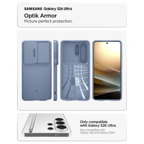 Samsung Galaxy S26 Ultra Spigen Optik Armor Világoskék tok-8800337243574 5 kép
