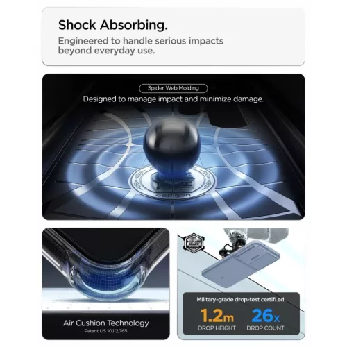 Samsung Galaxy S26 Ultra Spigen Optik Armor Világoskék tok-8800337243574 8 kép