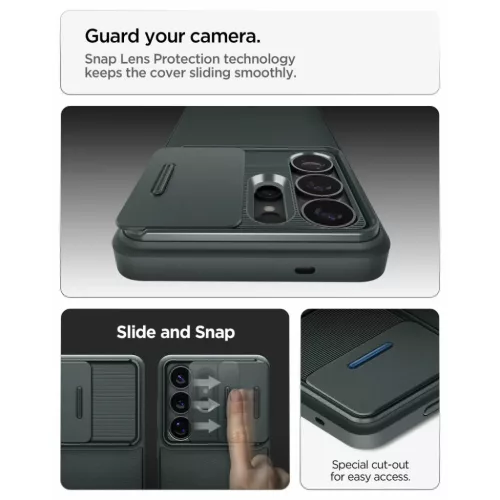 Samsung Galaxy S26 Ultra Spigen Optik Armor tok, zöld-8800283318203 6 kép