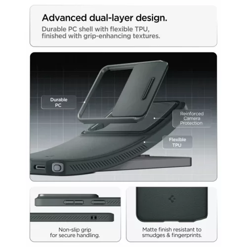 Samsung Galaxy S26 Ultra Spigen Optik Armor tok, zöld-8800283318203 7 kép