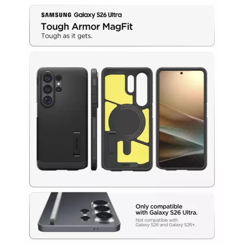 Samsung Galaxy S26 Ultra Spigen Tough Armor Mag Magsafe tok fekete-8800283318166 8 kép