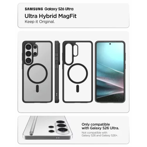 Samsung Galaxy S26 Ultra Spigen Ultra Hybrid Mag Magsafe tok Matte Bla-8800283318128 6 kép