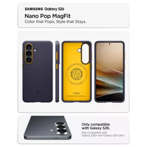 Samsung Galaxy S26 Spigen Nano Pop Mag Magsafe tok Kékáfonya tenger�-8800337241860 7 kép