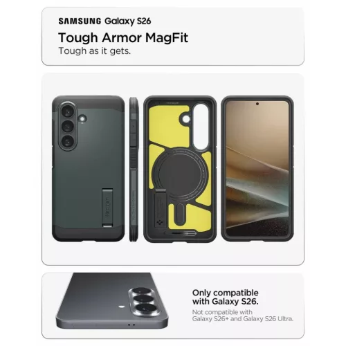 Samsung Galaxy S26 Spigen Tough Armor Mag MagSafe tok Abyss zöld-8800283318722 6 kép