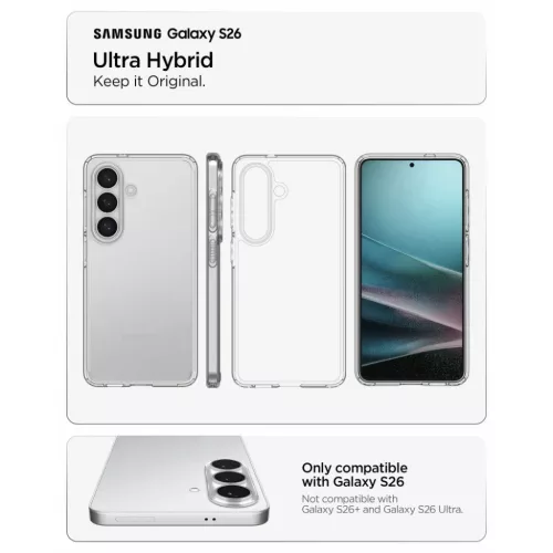 Samsung Galaxy S26 Spigen Ultra Hybrid Crystal Clear tok-8800283318647 5 kép