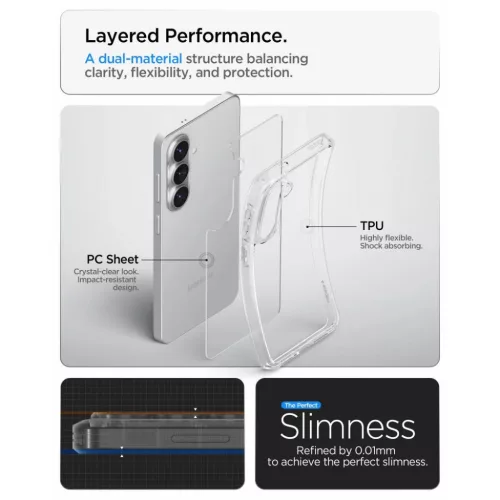 Samsung Galaxy S26 Spigen Ultra Hybrid Crystal Clear tok-8800283318647 8 kép