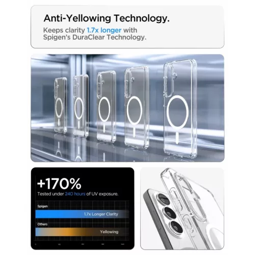 Samsung Galaxy S26 Spigen Ultra Hybrid Mag Magsafe tok Átlátszó/feh-8800283318661 8 kép
