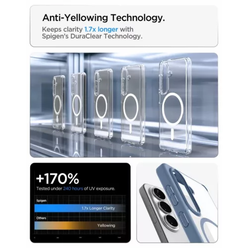 Samsung Galaxy S26 Spigen Ultra Hybrid Mag Magsafe tok Niebieski-8800337243505 8 kép