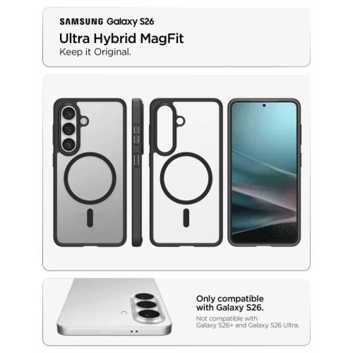 Samsung Galaxy S26 Spigen Ultra Hybrid Mag Magsafe tok, Matte Black / -8800283318678 6 kép