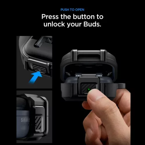 Samsung Galaxy Buds 4 / 4 Pro Spigen Lock Fit fekete tok-8800337243338 7 kép