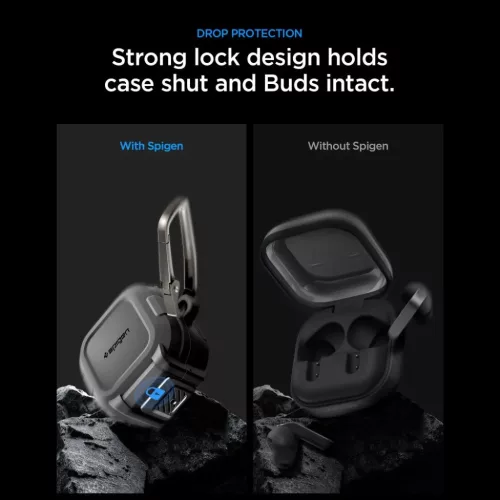 Samsung Galaxy Buds 4 / 4 Pro Spigen Lock Fit fekete tok-8800337243338 10 kép