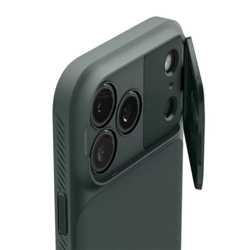 iPhone 17 Pro Max Spigen Optik Armor Mag Magsafe tok - Zöld-8800283310306 3 kép