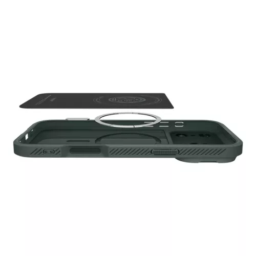 iPhone 17 Pro Max Spigen Optik Armor Mag Magsafe tok - Zöld-8800283310306 5 kép