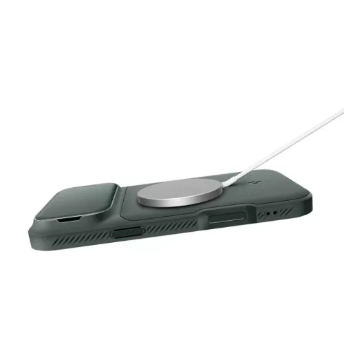 iPhone 17 Pro Max Spigen Optik Armor Mag Magsafe tok - Zöld-8800283310306 7 kép