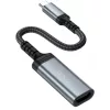USB-C to HDMI Video Adapter Hoco UA43A, 0,2m, Szürke-6942007671507 2 kép