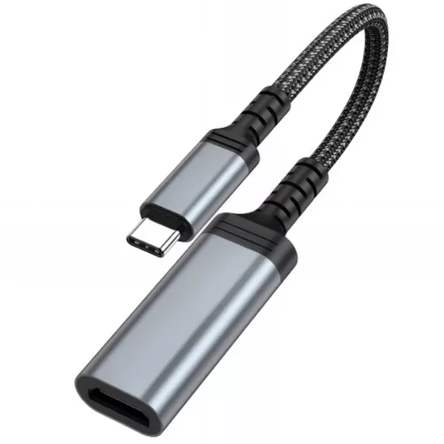 USB-C to HDMI Video Adapter Hoco UA43A, 0,2m, Szürke-6942007671507 4 kép