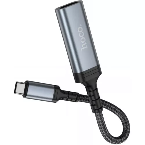 USB-C to HDMI Video Adapter Hoco UA43A, 0,2m, Szürke-6942007671507 5 kép