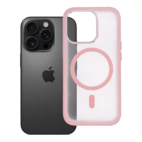   iPhone 16 Pro Flexline Mag Cover tok kompatibilis MagSafe rendszerrel rózsaszín