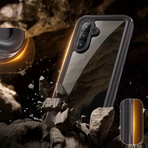 Samsung Galaxy A56 tok Shellbox vízálló fekete tok-5903396382055 4 kép