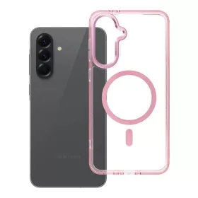   Samsung Galaxy A56 tok áttetsző hibrid MagSafe kompatibilis tok púderrózsaszín