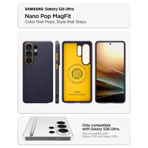 Samsung Galaxy S26 Ultra Spigen Nano Pop MagSafe Granat/Bársony Tenge-8800337241587 8 kép