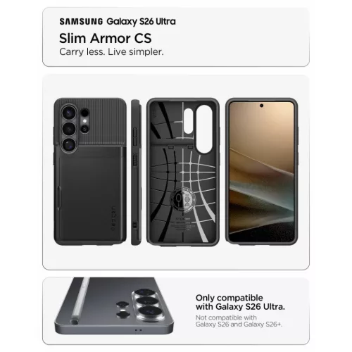 Samsung Galaxy S26 Ultra Spigen Slim Armor CS tok Fekete-8800337241570 6 kép