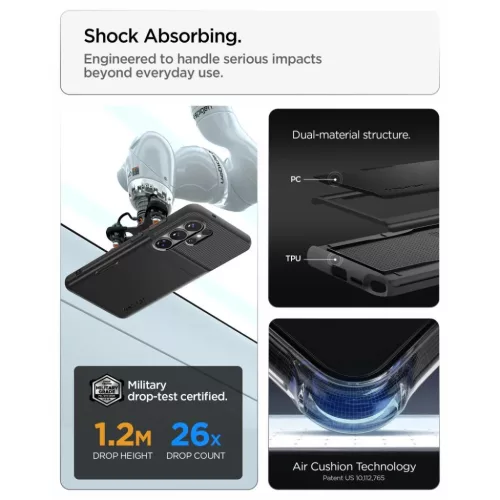 Samsung Galaxy S26 Ultra Spigen Slim Armor CS tok Fekete-8800337241570 9 kép