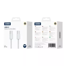 JELLICO kábel IP15 USB-C - USB-C PD 60W 2m Fehér