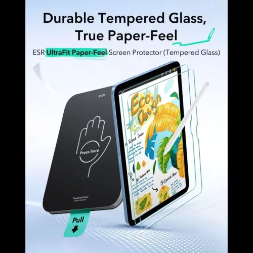 iPad 10.9 2022 üvegfólia ESR Paper Feel 2-pack Przezroczysty-4894240300251 2 kép