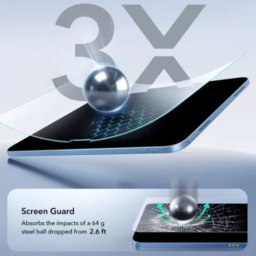 iPad 10.9 2022 üvegfólia ESR Paper Feel 2-pack Przezroczysty-4894240300251 5 kép
