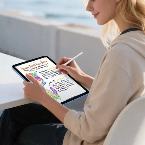 iPad 10.9 2022 üvegfólia ESR Paper Feel 2-pack Przezroczysty-4894240300251 7 kép