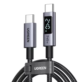   USB-C - USB-C Kábel UGREEN 65866 Kijelző, 240W, 1m, Szürke