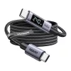 USB-C - USB-C Kábel UGREEN 65866 Kijelző, 240W, 1m, Szürke-6941876268665 2 kép