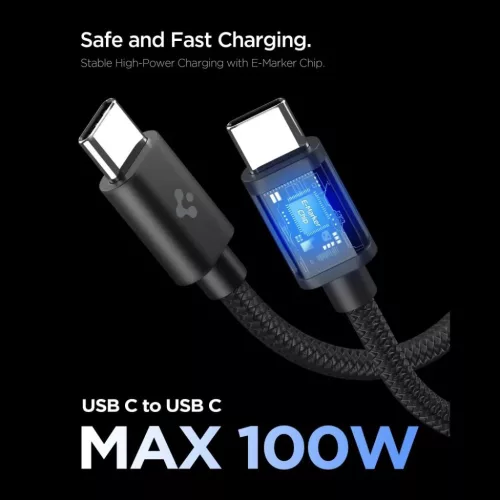Spigen EE451EU Essential 1-portos hálózati töltő 45W + USB-C kábe-8800283303087 4 kép