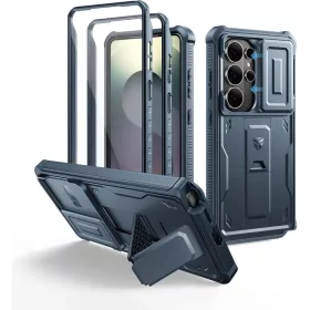   Samsung Galaxy S26 Ultra Dexnor 360 ütésálló tok kihajtható állvánnyal és kameravédővel kék