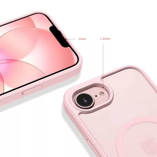 iPhone 16e / 17e Tech-Protect BasicMag MagSafe matt puha rózsaszín t-5906302339778 3 kép