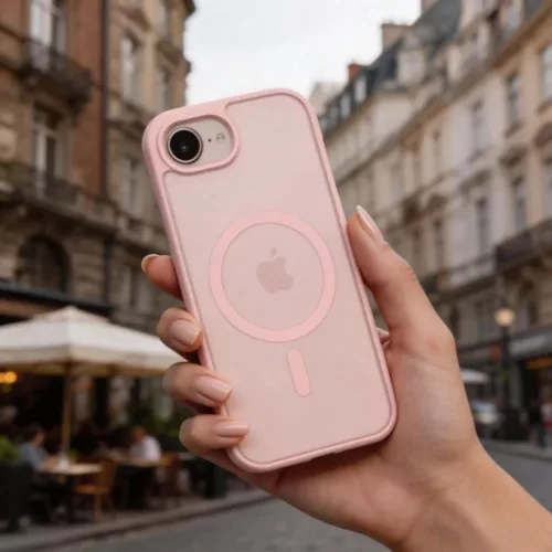 iPhone 16e / 17e Tech-Protect BasicMag MagSafe matt puha rózsaszín t-5906302339778 5 kép